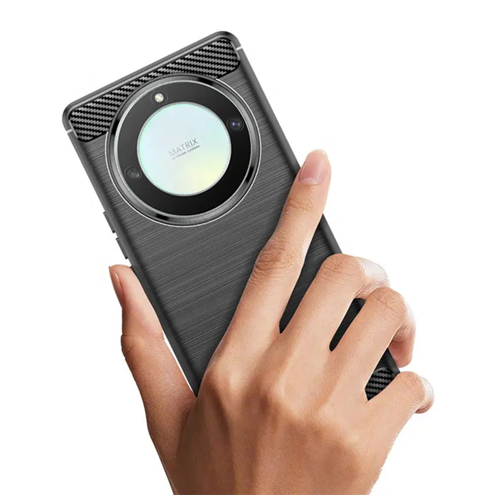 Kuori Honor Magic5 Lite -puhelimelle, Techsuit, Hiili, Musta