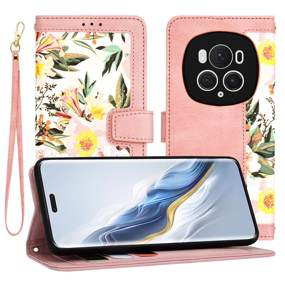 Kuori Honor Magic6 Pro:lle, Techsuit, FlipCraft, Vaaleanpunainen