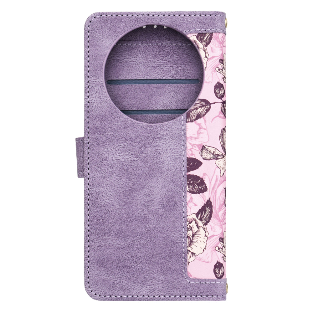 Kotelo Honor Magic8 Lite, Techsuit, FlipCraft, Violetti