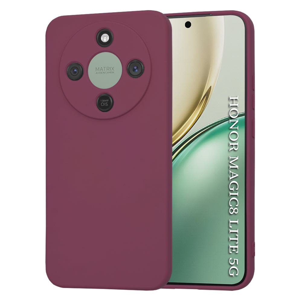 Case for Honor Magic8 Lite, Techsuit, SoftFlex, Burgundy