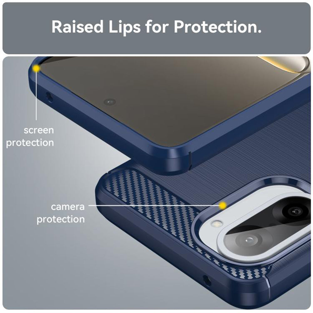Case for Honor X5c Plus, Techsuit, Carbon, Blue
