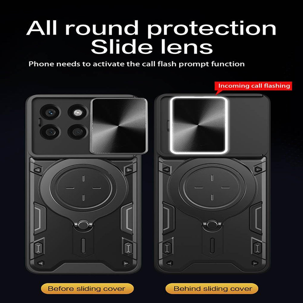 Kuori Honor X8c:lle, Techsuit, CamGuard Pro, Vaaleanpunakultainen