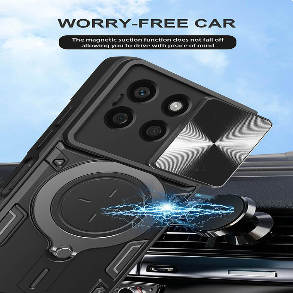 Kuori Honor X8c:lle, Techsuit, CamGuard Pro, Vaaleanpunakultainen