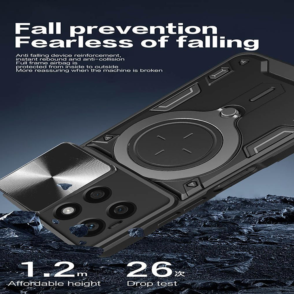 Kuori Honor X8c:lle, Techsuit, CamGuard Pro, Vaaleanpunakultainen
