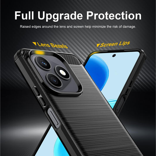 Honor X8d -suojakuori, Techsuit, Hiili, Musta