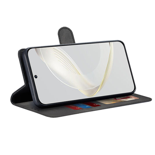 Kuori Huawei nova 12s / nova 11:lle, Techsuit, Diary Book, Musta
