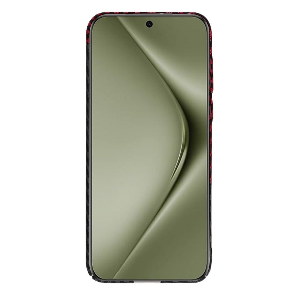 Kuori Huawei Pura 70 Ultralle, Techsuit, Carbonite FiberShell, Musta Punainen