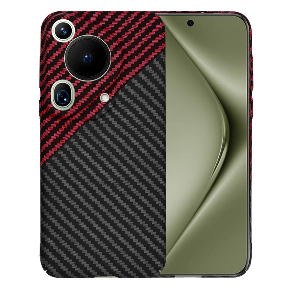 Kuori Huawei Pura 70 Ultralle, Techsuit, Carbonite FiberShell, Musta Punainen