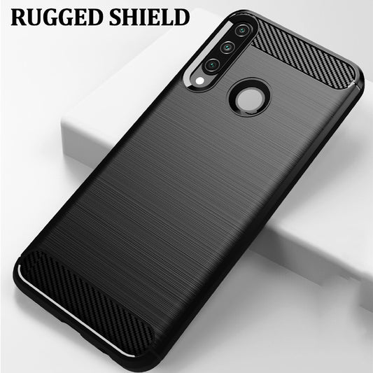 Kuori Huawei Y6p:lle, Techsuit, Hiili, Musta