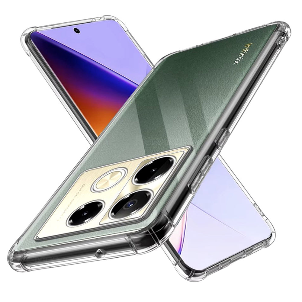 Kotelo Infinix Note 40 Pro+ varten, Techsuit, Iskunkestävä Läpinäkyvä, Läpinäkyvä