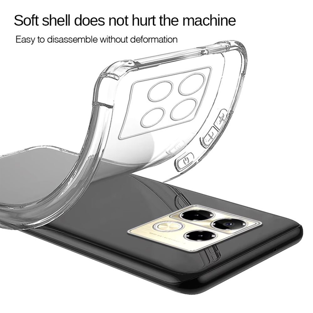 Kotelo Infinix Note 40 Pro+ varten, Techsuit, Iskunkestävä Läpinäkyvä, Läpinäkyvä