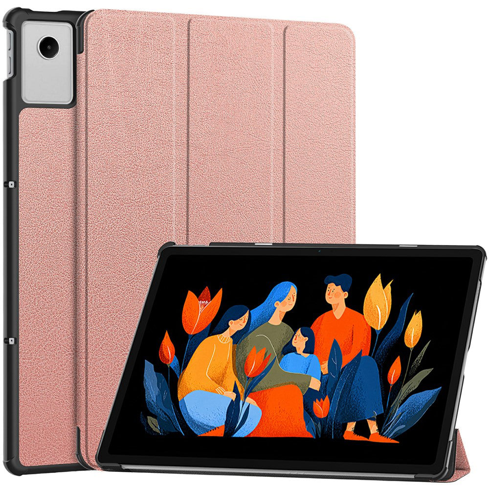 Kotelo Lenovo Idea Tab Plus, Techsuit, FoldPro, Kultainen Vaaleanpunainen