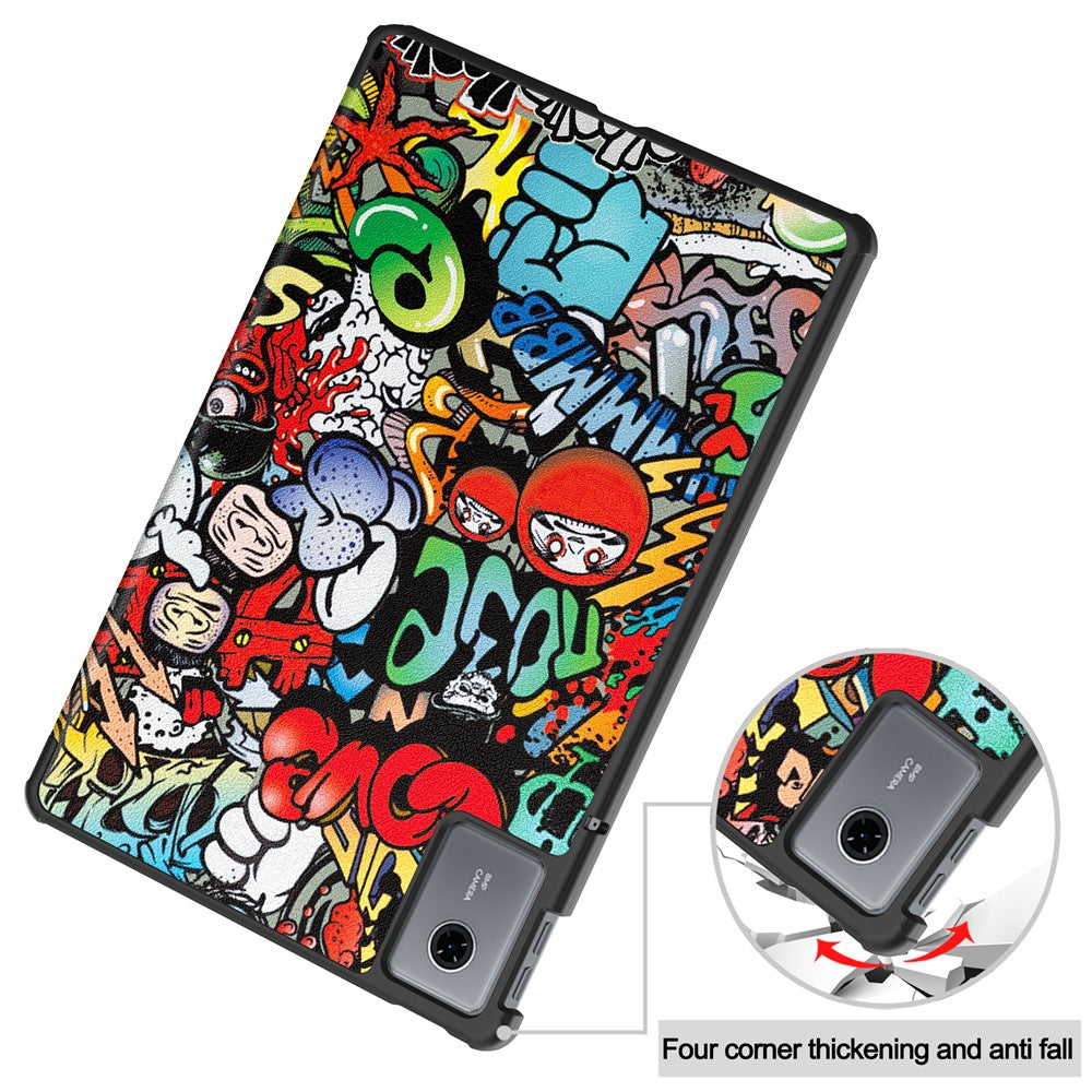 Kotelo Lenovo Idea Tab Plus -laitteelle, Techsuit, FoldPro Urban Vibe, Monivärinen