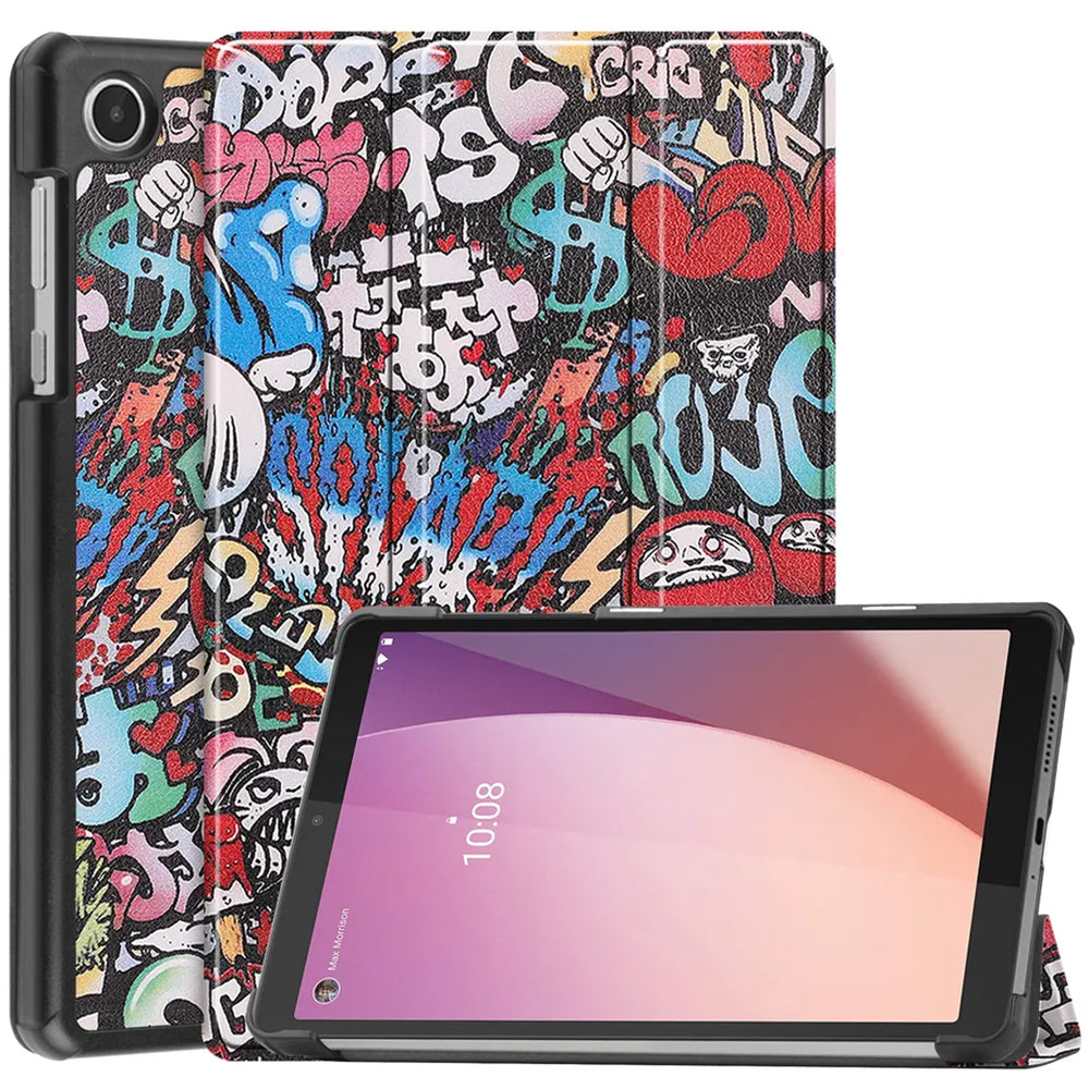Kotelo Lenovo Tab M8:lle (4. sukupolvi), Techsuit, FoldPro Urban Vibe, Monivärinen
