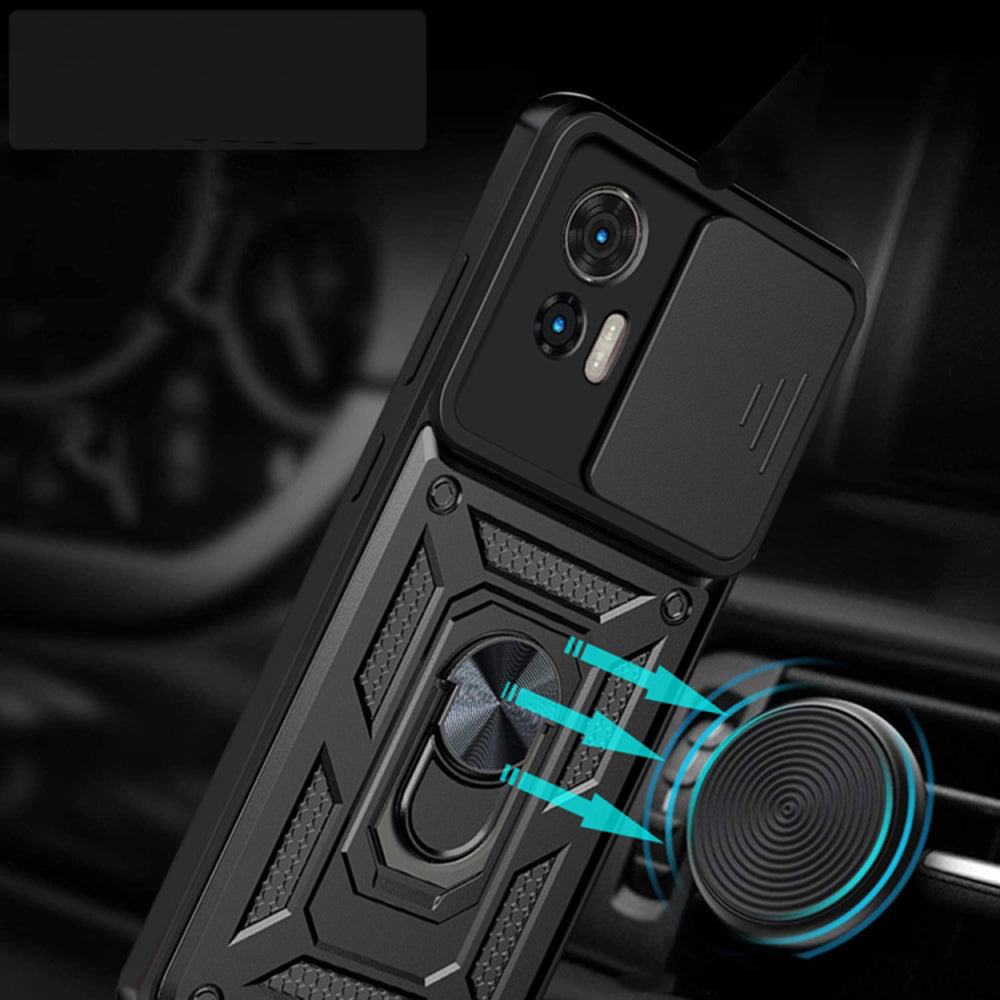 Kotelo Motorola Edge 50 Fusion, Techsuit, CamShield, Sininen