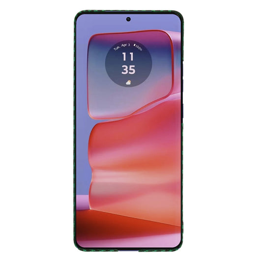Kuori Motorola Edge 50 Pro:lle, Techsuit, Carbonite FiberShell, Vihreä