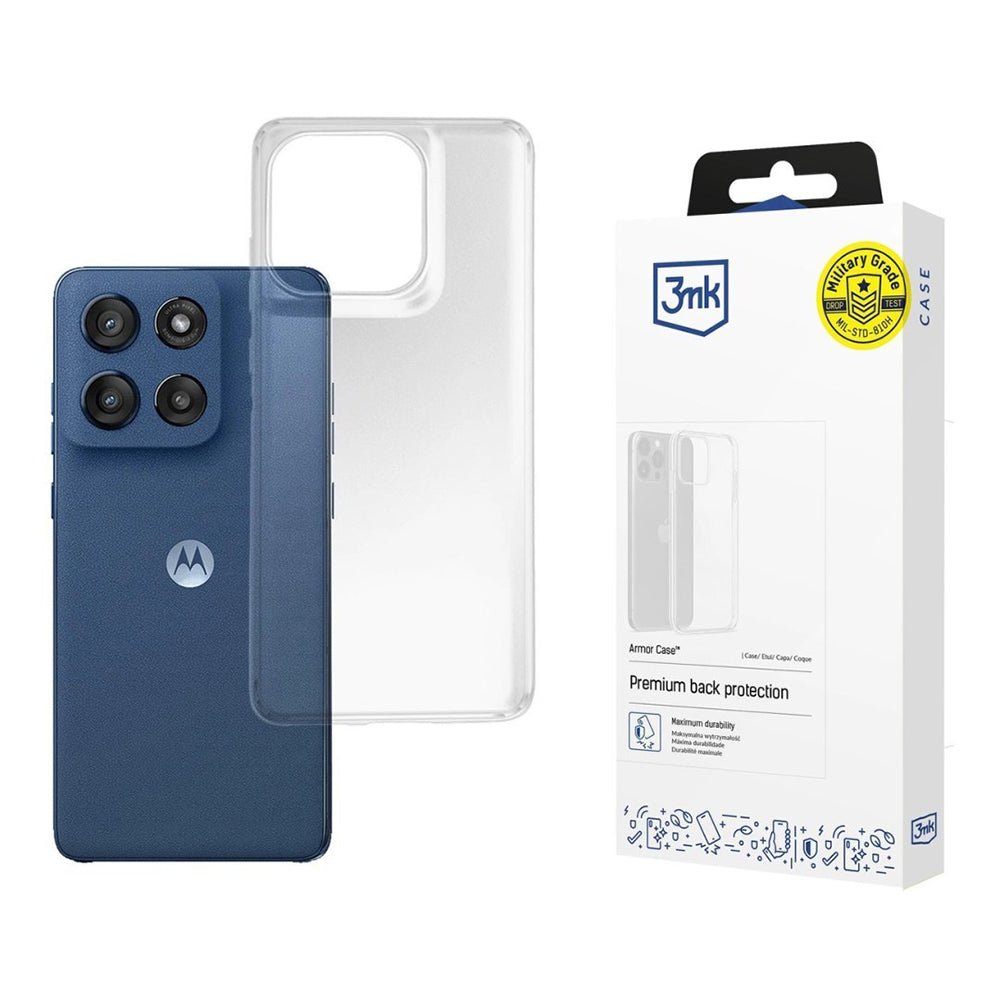 Kuori Motorola Edge 60:lle, 3MK, Armor, Läpinäkyvä