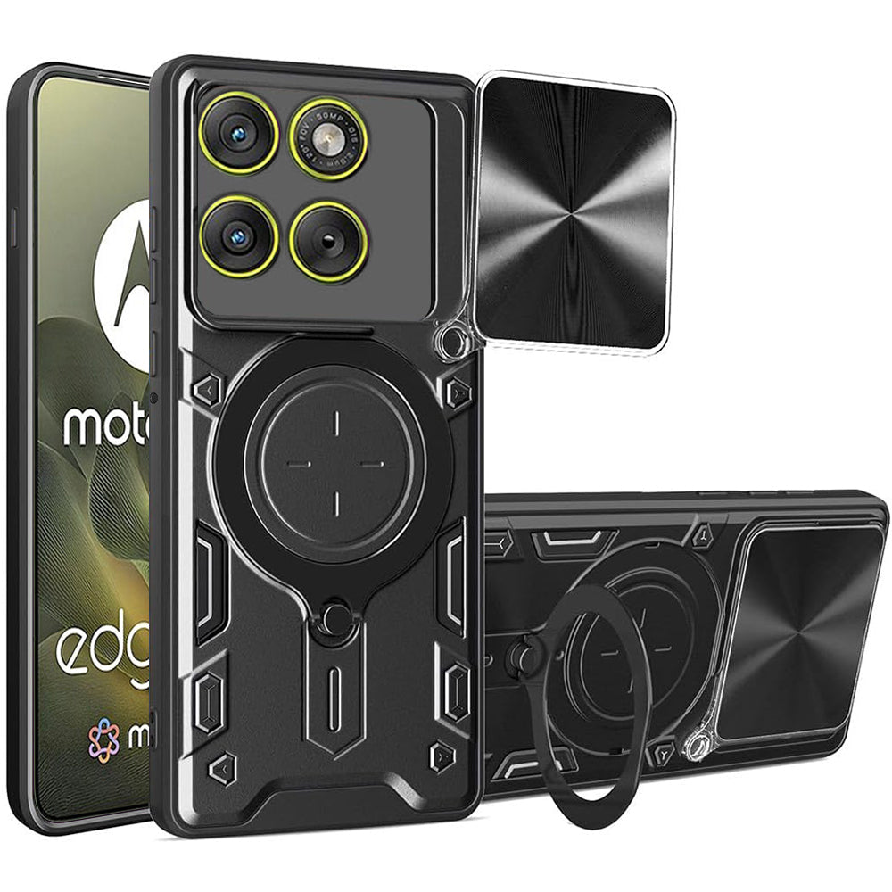 Kotelo Motorola Edge 70:lle, Techsuit, CamGuard Pro, Musta