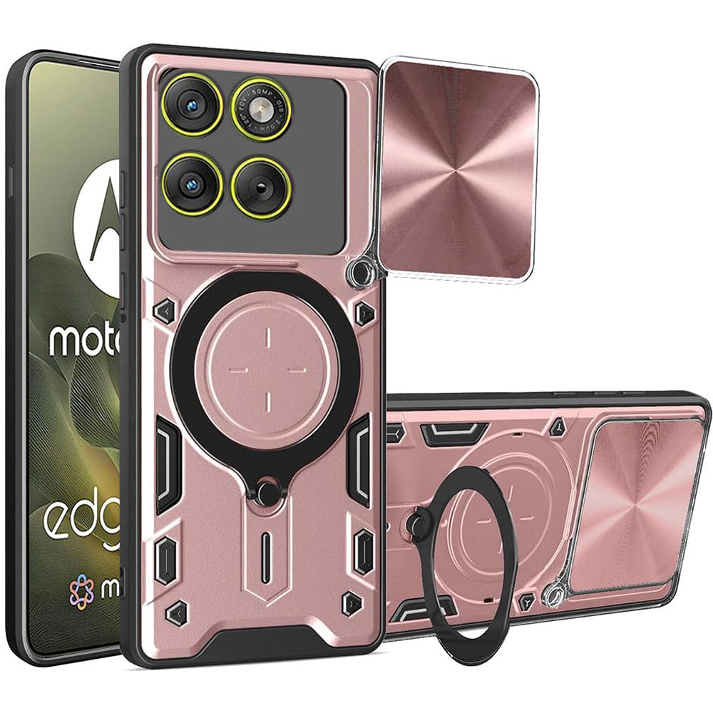 Case for Motorola Edge 70, Techsuit, CamGuard Pro, Rose Gold