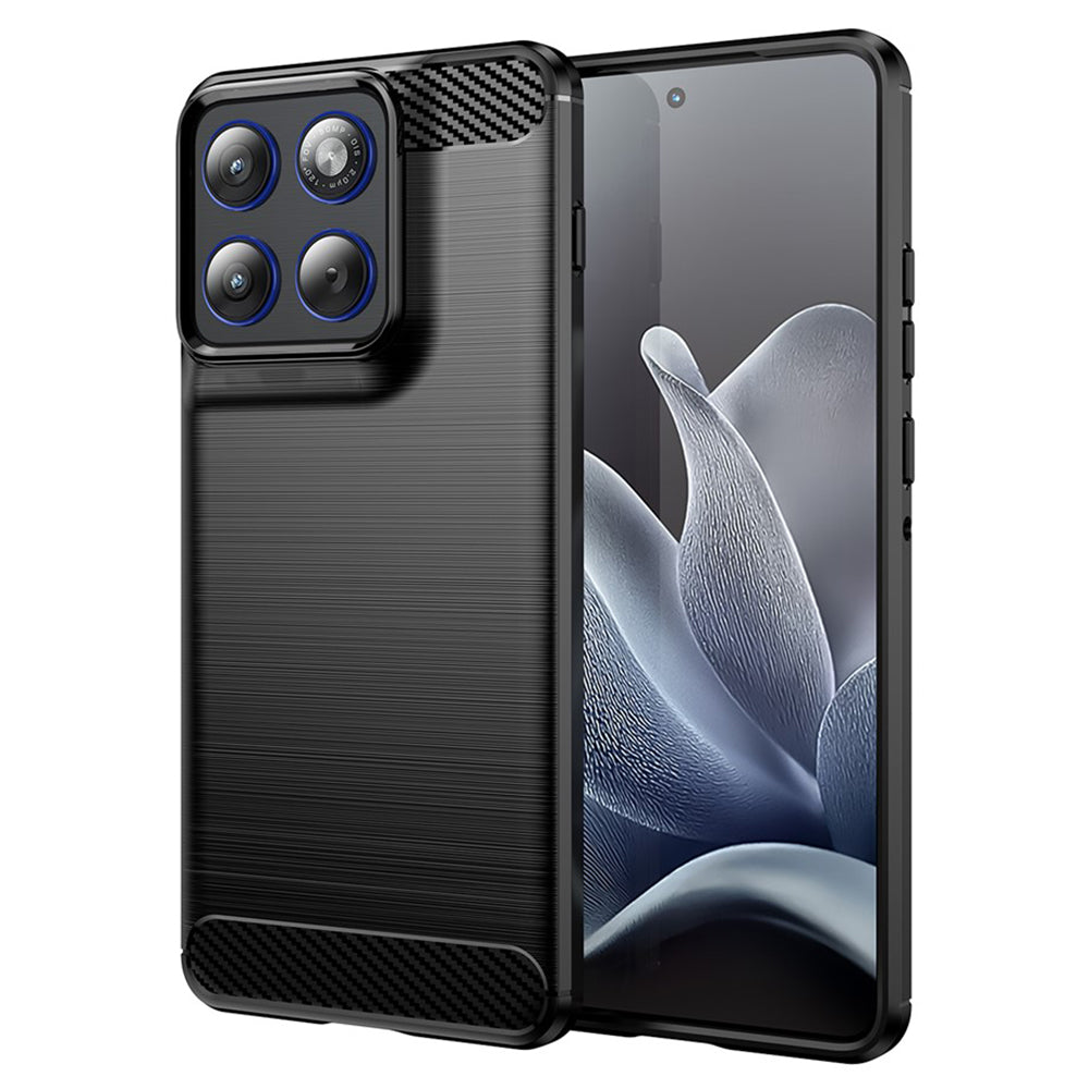 Suojakotelo Motorola Edge 70:lle, Techsuit, Hiili, Musta