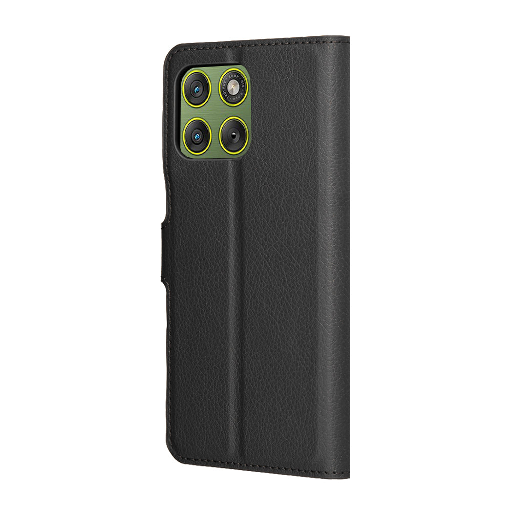 Kotelo Motorola Edge 70:lle, Techsuit, Leather Folio, Musta