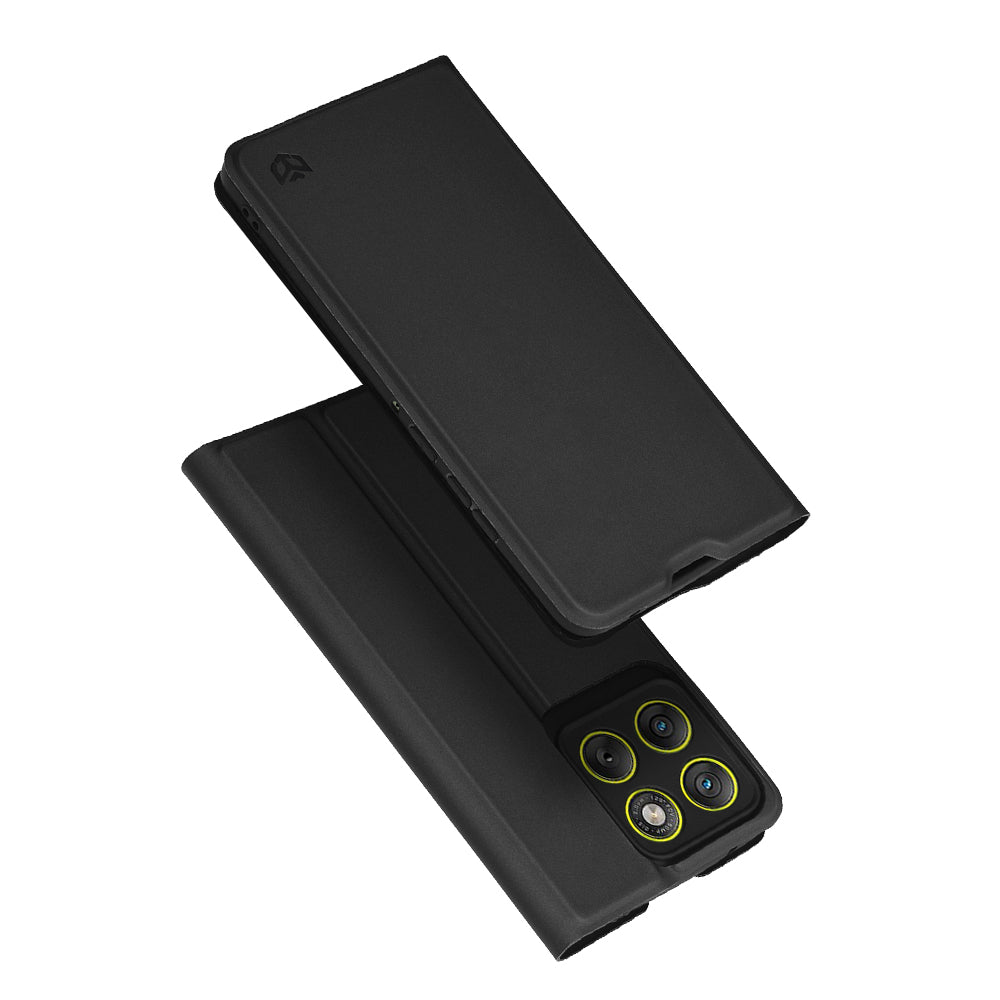 Suojakotelo Motorola Edge 70:lle, Techsuit, Magskin Book, Musta