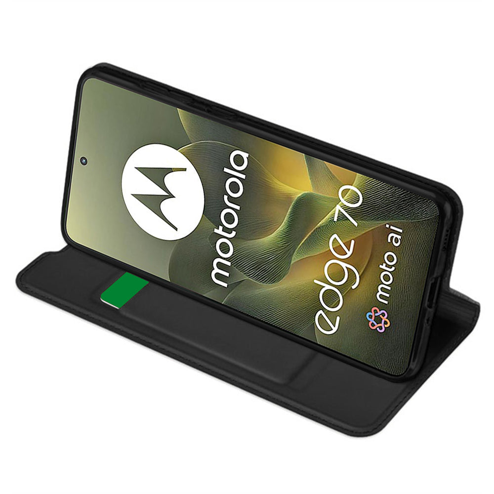 Suojakotelo Motorola Edge 70:lle, Techsuit, Magskin Book, Musta