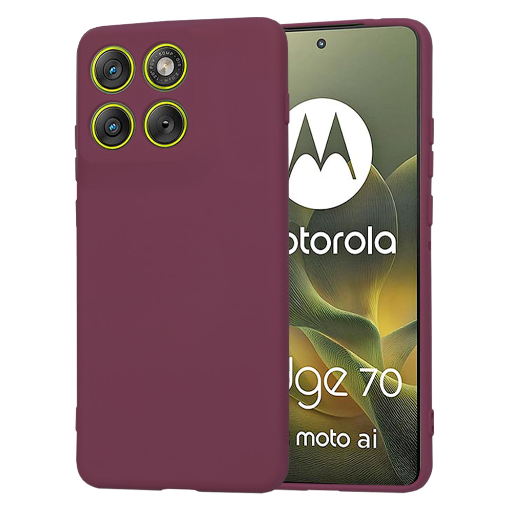 Kotelo Motorola Edge 70:lle, Techsuit, SoftFlex, Kirsikanpunainen