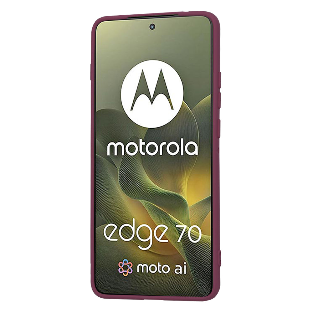 Kotelo Motorola Edge 70:lle, Techsuit, SoftFlex, Kirsikanpunainen