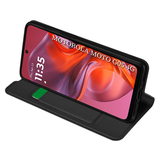 Kuori Motorola Moto E15 / G05:lle, Techsuit, Magskin Book, Musta