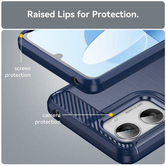 Suojakotelo Motorola Moto G06 Power / G06, Techsuit, Carbon, Sininen