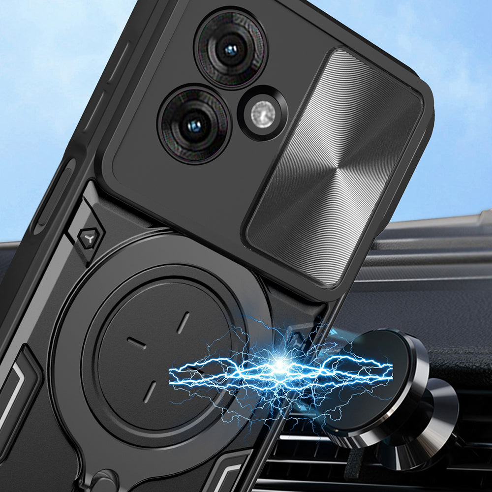 Kotelo Motorola Moto G06:lle, Techsuit, CamGuard Pro, Kultainen Vaaleanpunainen