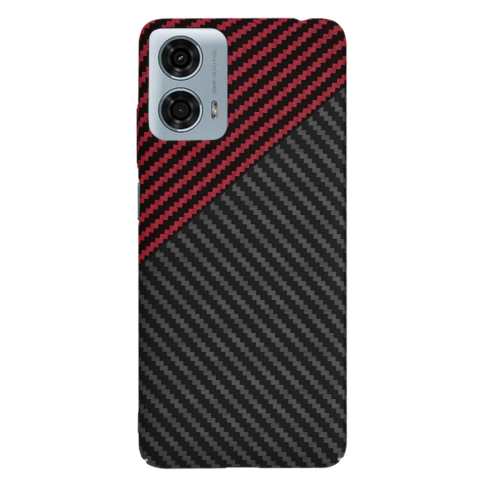 Kuori Motorola Moto G24 Powerille, Techsuit, Carbonite FiberShell, Musta Punainen