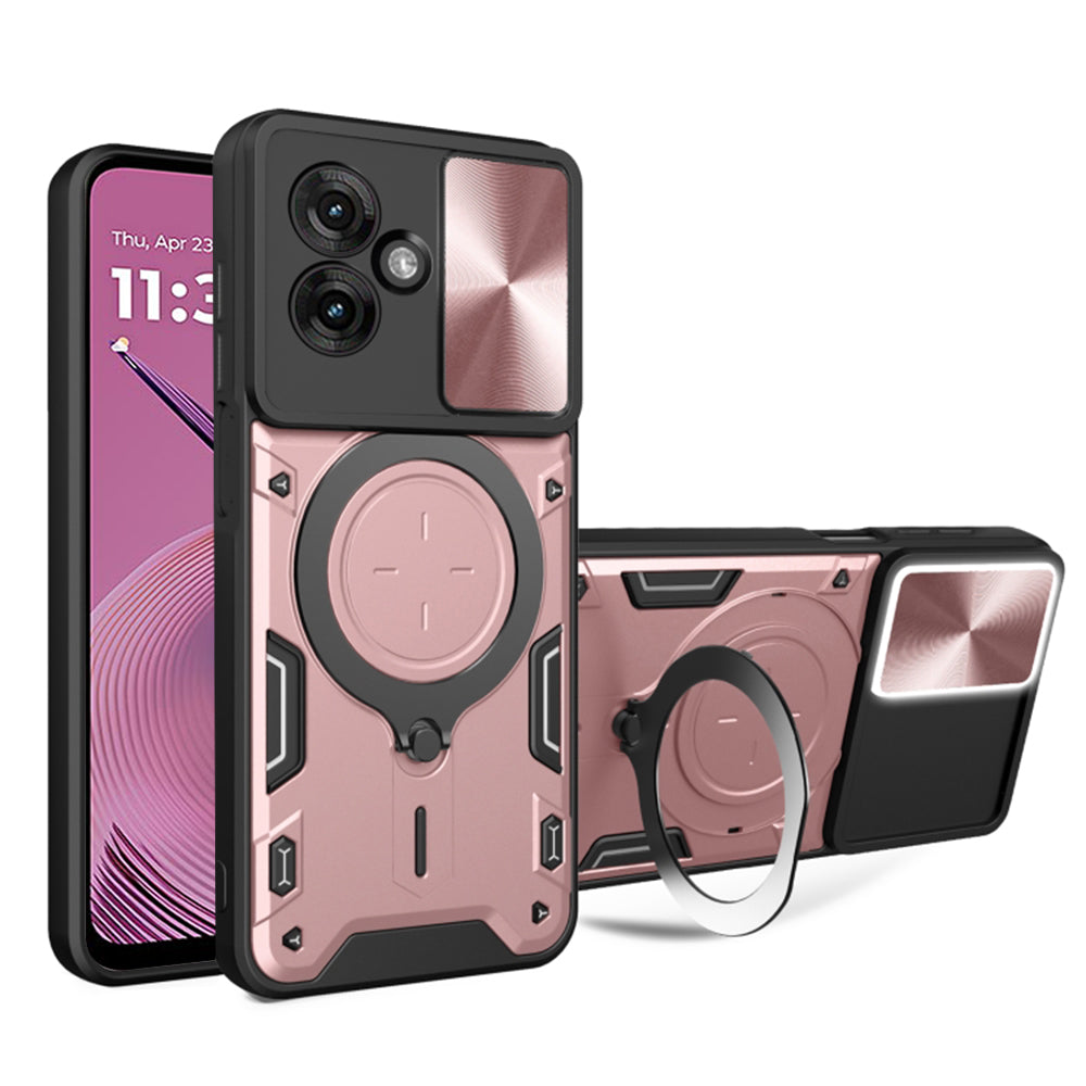 Suojakuori Motorola Moto G55:lle, Techsuit, CamGuard Pro, Vaaleanpunakultainen