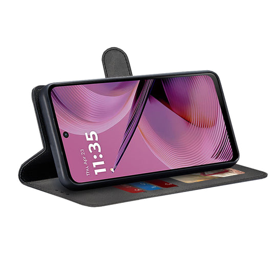 Suojakuori Motorola Moto G55:lle, Techsuit, Diary Book, Musta