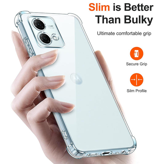 Suojakuori Motorola Moto G84:lle, Techsuit, Iskunkestävä Kirkas, Läpinäkyvä