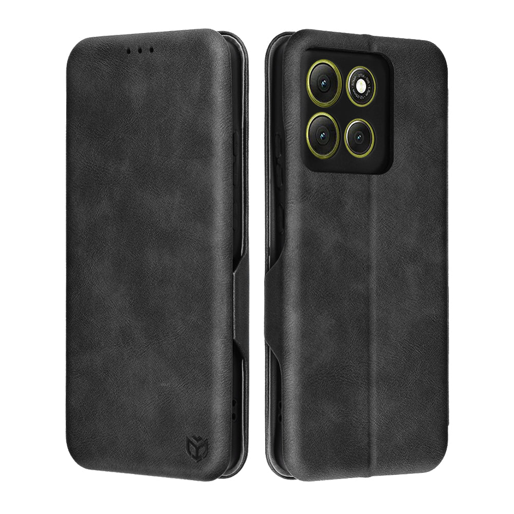 Kotelo Motorola Moto G86:lle, Techsuit, Safe Wallet Plus, Musta