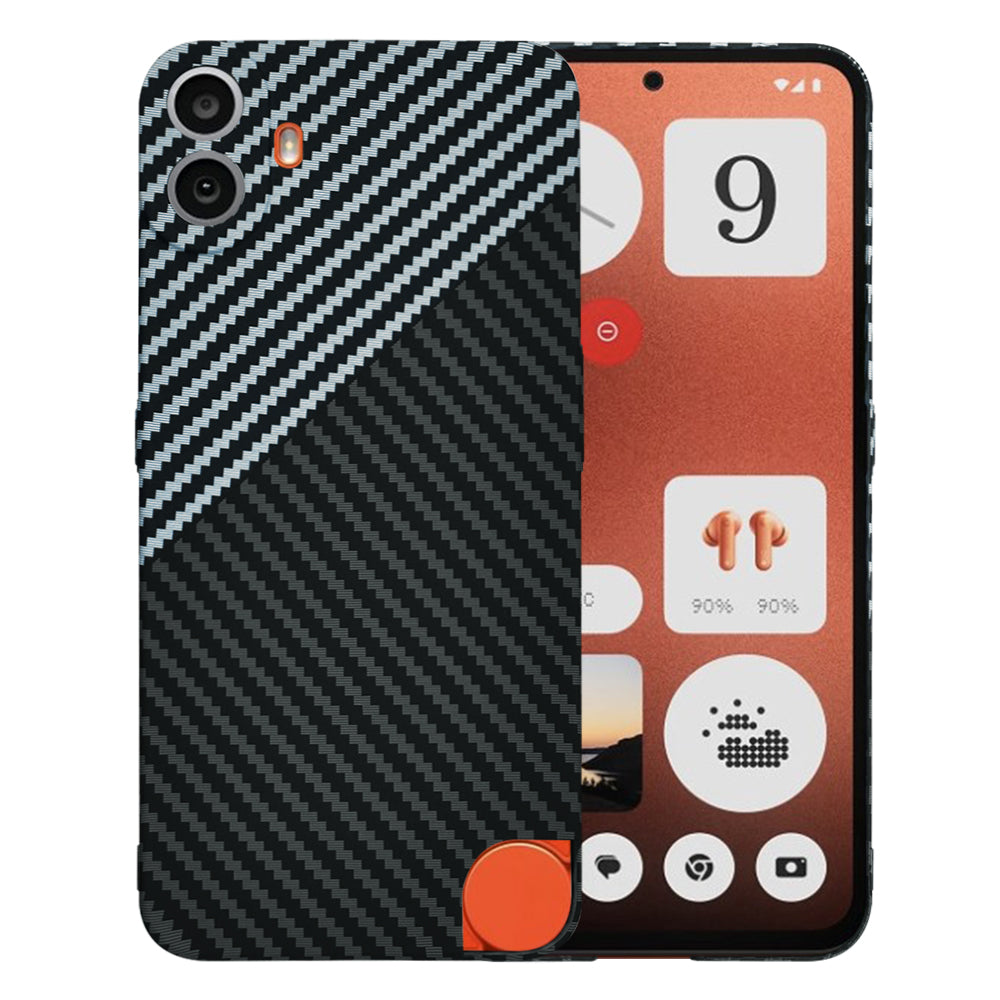 Kuori Nothing CMF Phone 1:lle, Techsuit, Carbonite FiberShell, Musta Harmaa