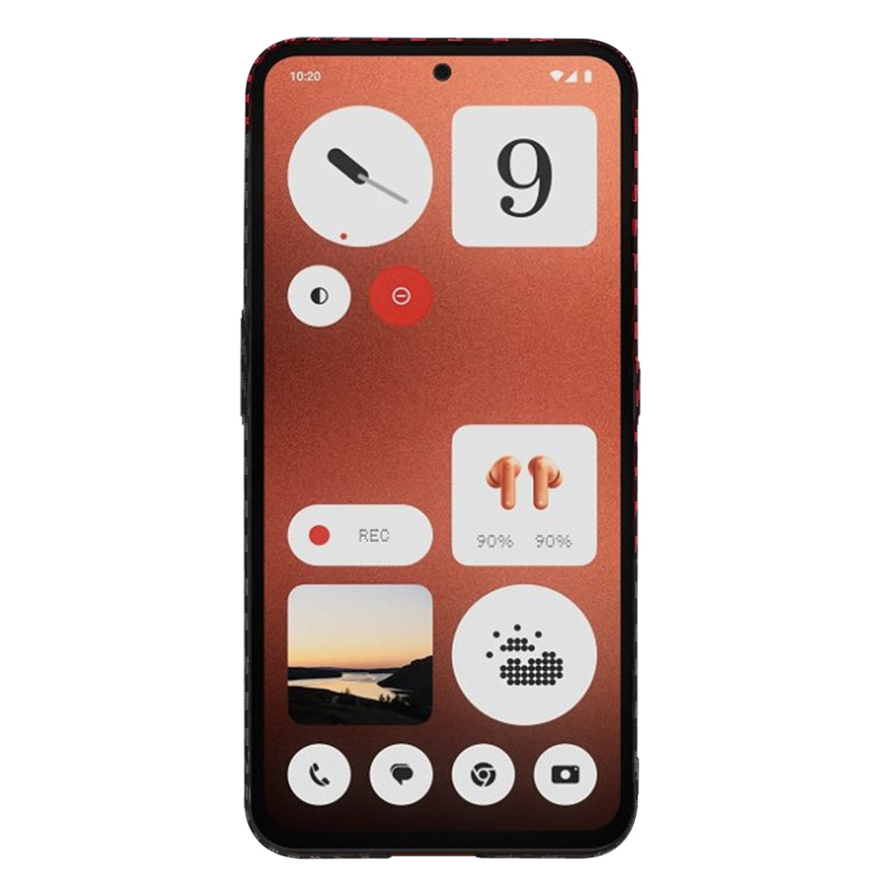 Kuori Nothing CMF Phone 1:lle, Techsuit, Carbonite FiberShell, Musta Punainen