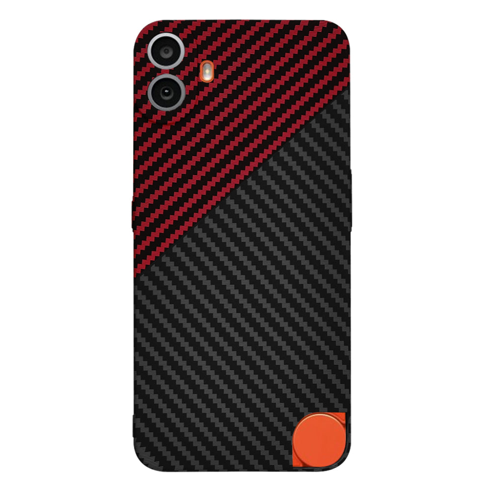 Kuori Nothing CMF Phone 1:lle, Techsuit, Carbonite FiberShell, Musta Punainen