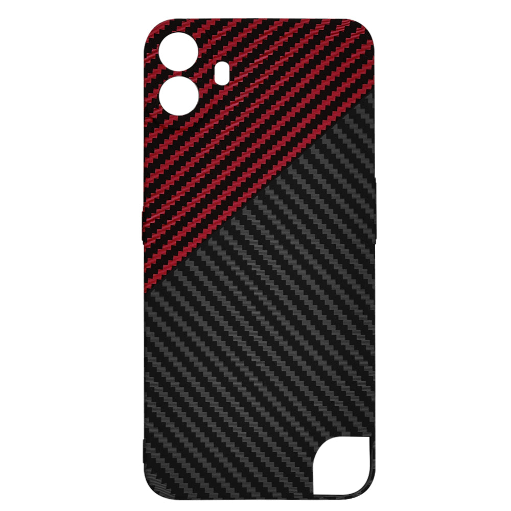 Kuori Nothing CMF Phone 1:lle, Techsuit, Carbonite FiberShell, Musta Punainen