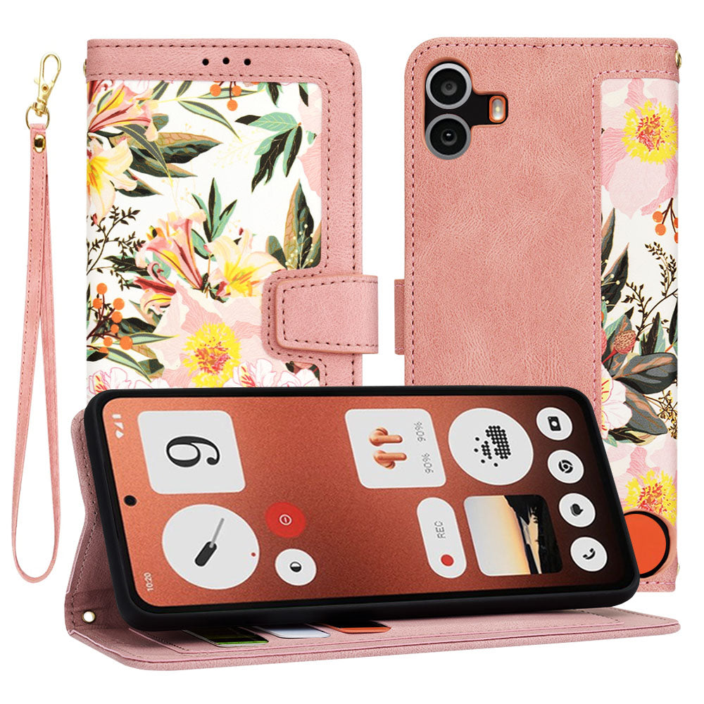 Kuori Nothing CMF Phone 1:lle, Techsuit, FlipCraft, Vaaleanpunainen