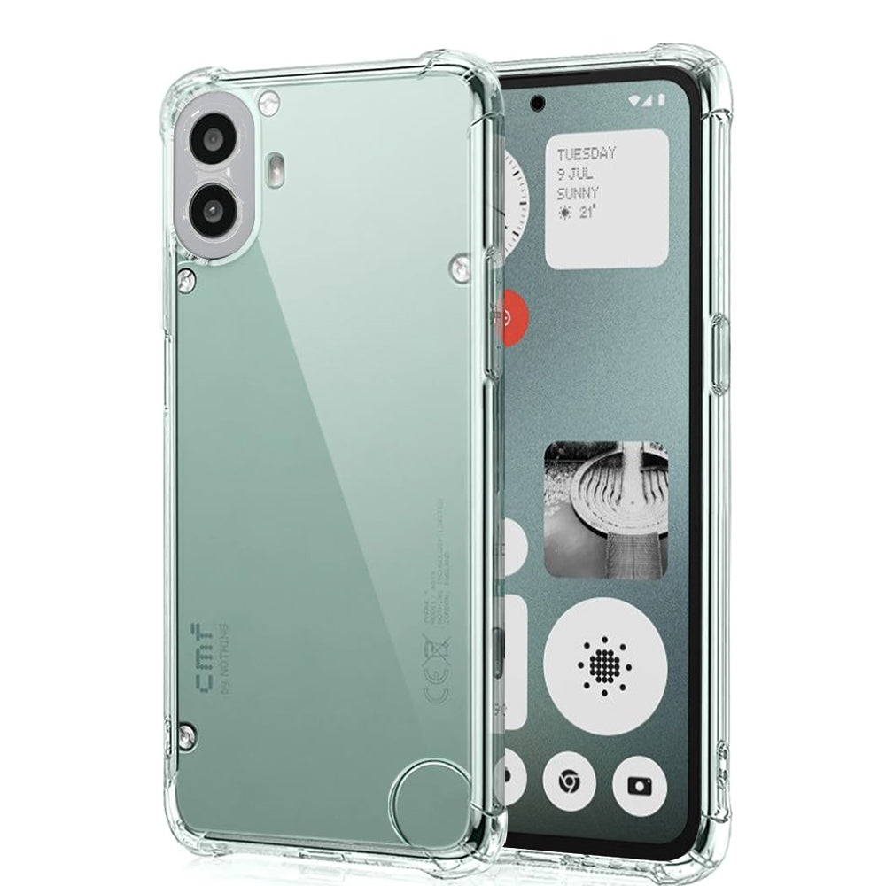 Kuori Nothing CMF Phone 1:lle, Techsuit, Iskunkestävä Kirkas, Läpinäkyvä