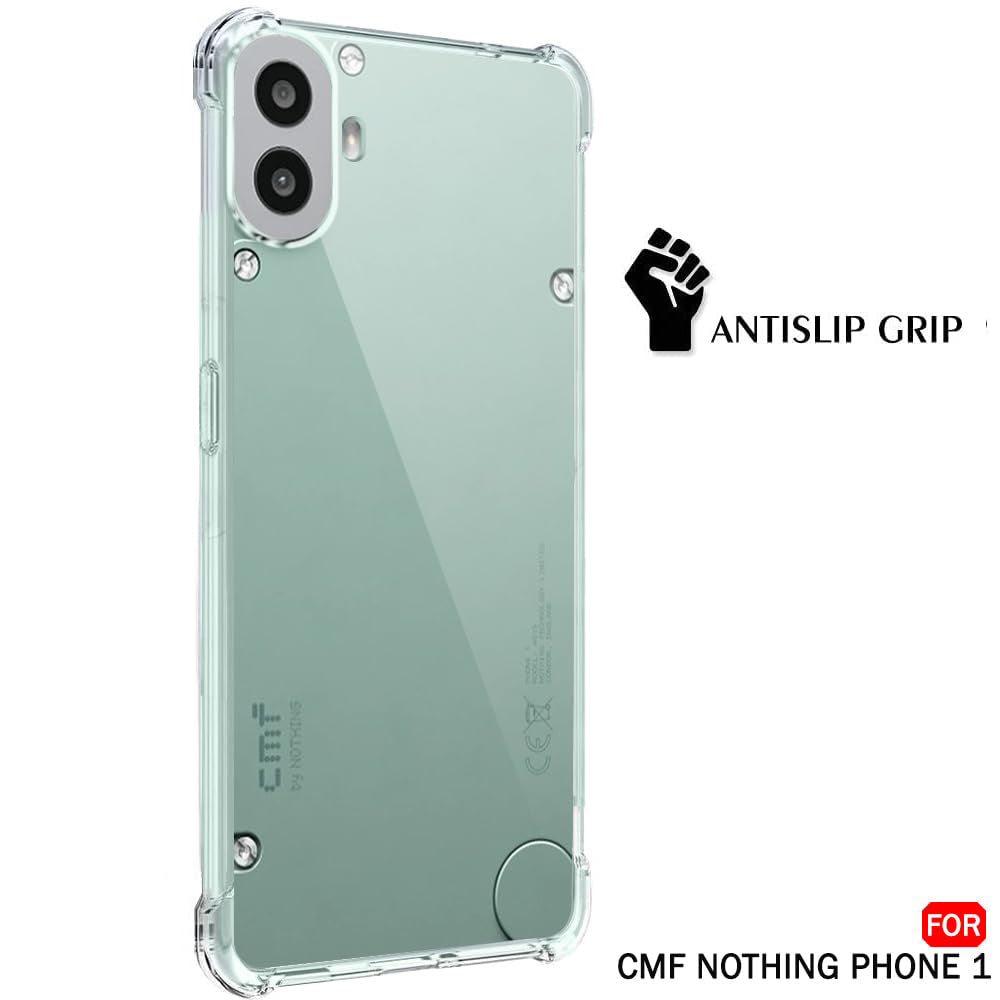 Kuori Nothing CMF Phone 1:lle, Techsuit, Iskunkestävä Kirkas, Läpinäkyvä