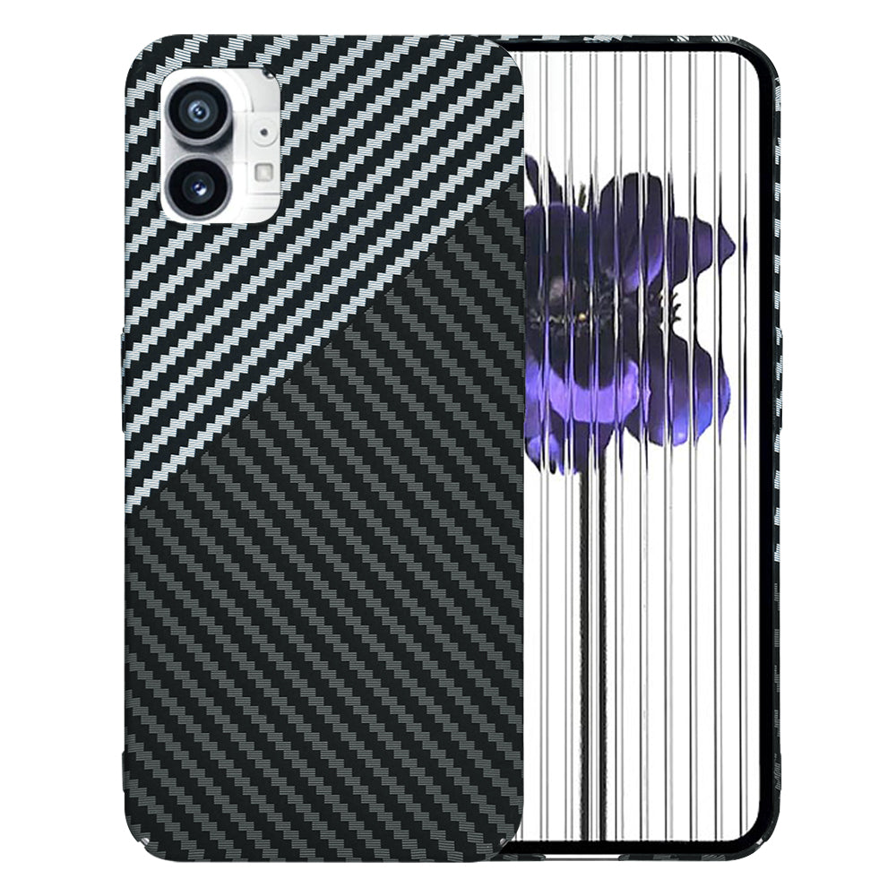 Kuori Nothing Phone (1):lle, Techsuit, Carbonite FiberShell, Musta Harmaa