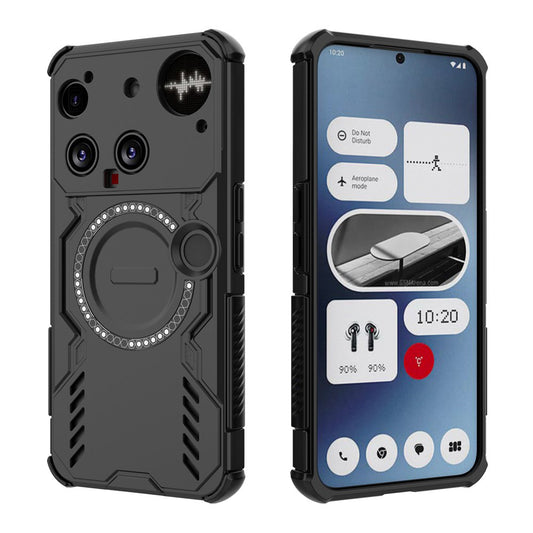 MagSafe-kuori Nothing Phone (3):lle, Techsuit, ArmorMag, Musta