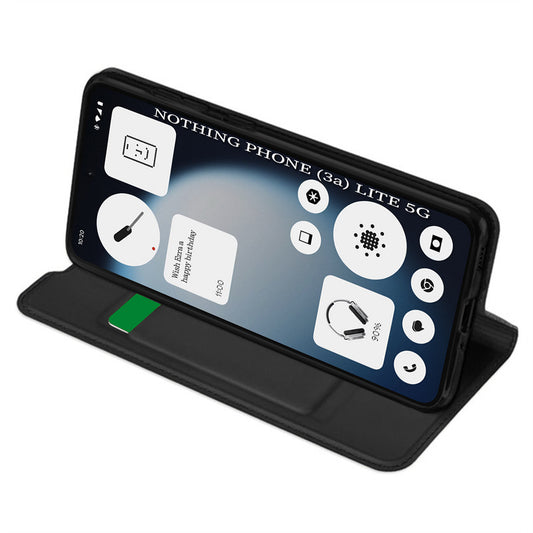 Kotelo Nothing Phone (3a) Lite, Techsuit, Magskin Book, Musta