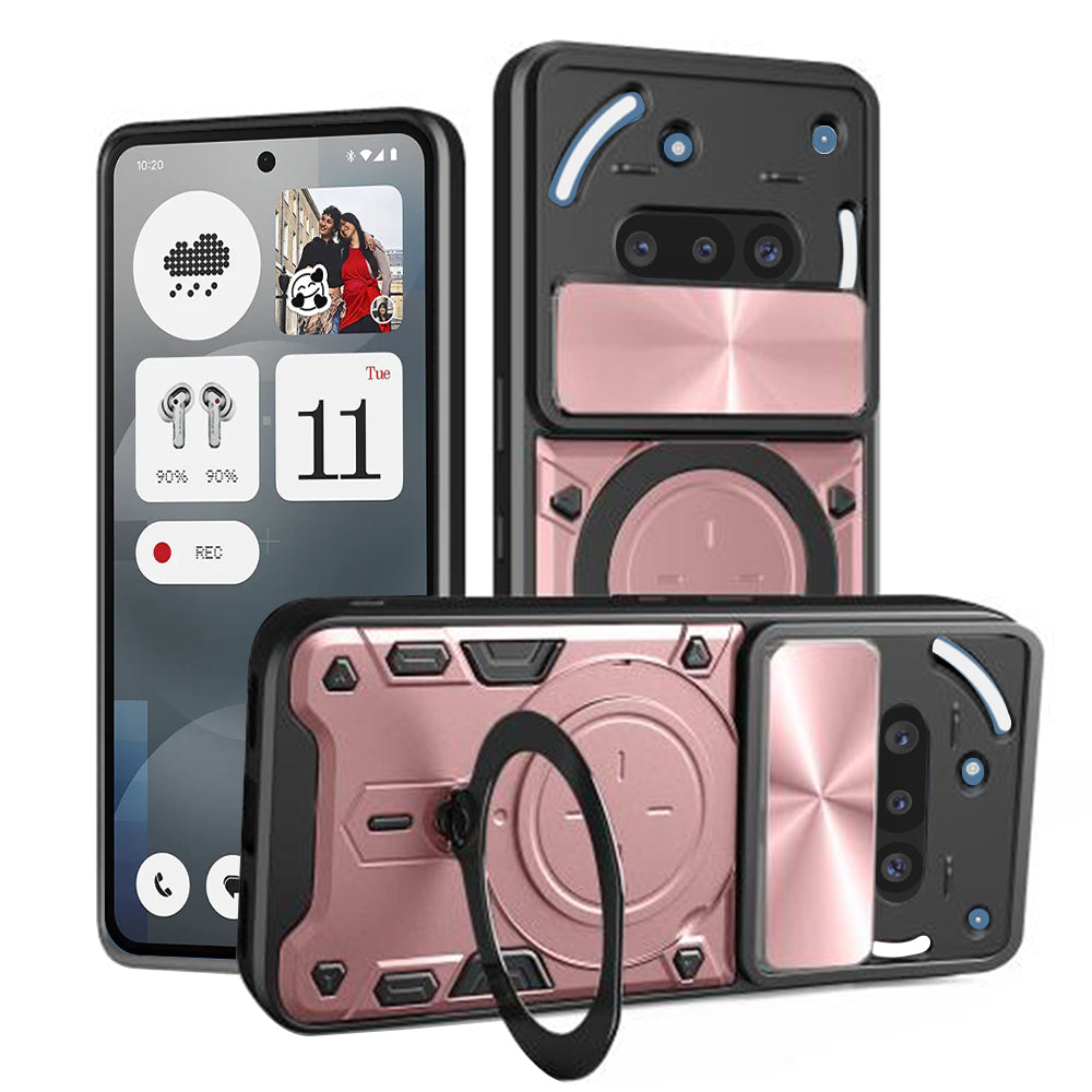 Kuori Nothing Phone (3a):lle, Techsuit, CamGuard Pro, Vaaleanpunainen Kulta