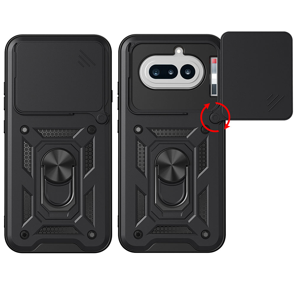 Kotelo Nothing Phone (4a) -puhelimelle, Techsuit, CamShield, Musta