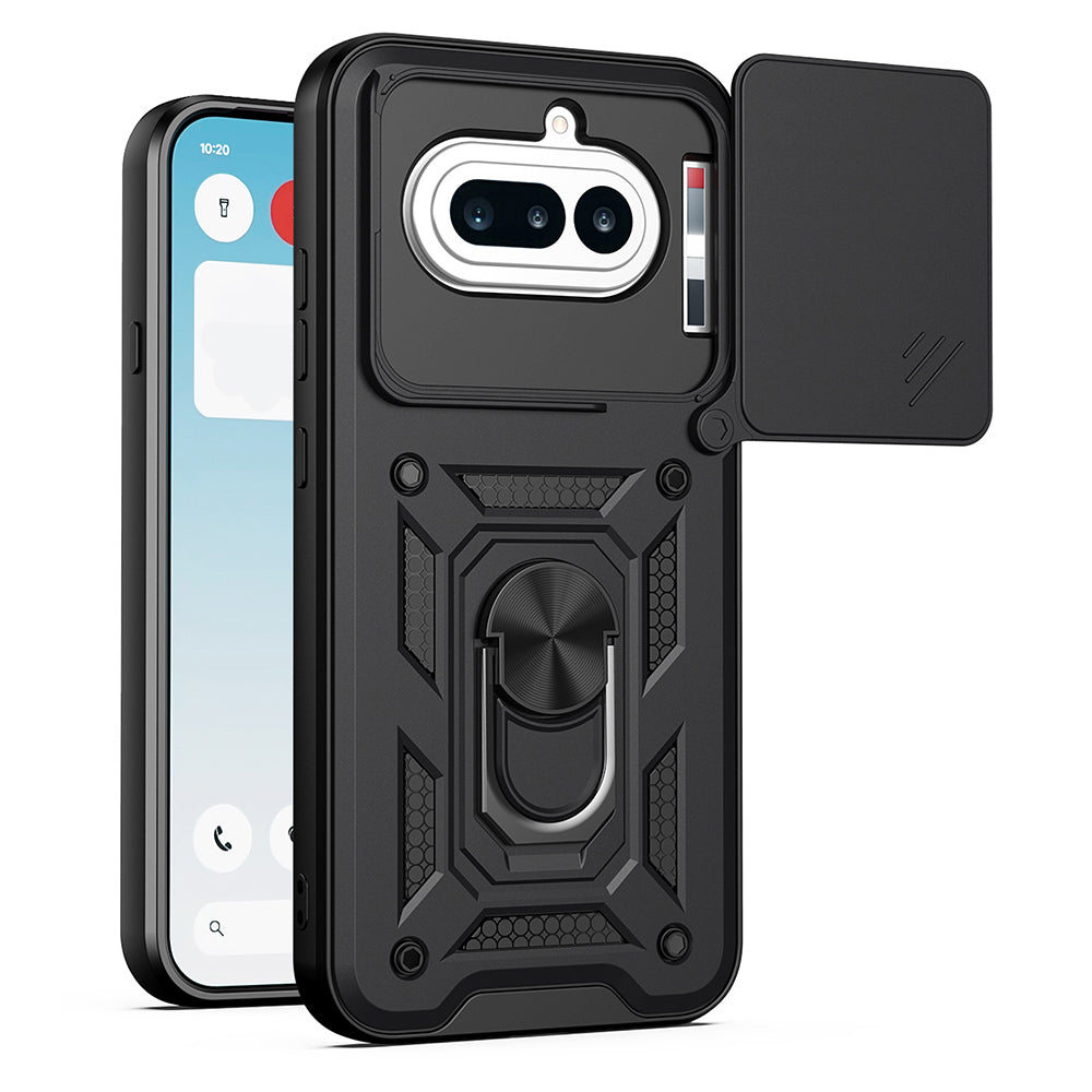 Kotelo Nothing Phone (4a) -puhelimelle, Techsuit, CamShield, Musta